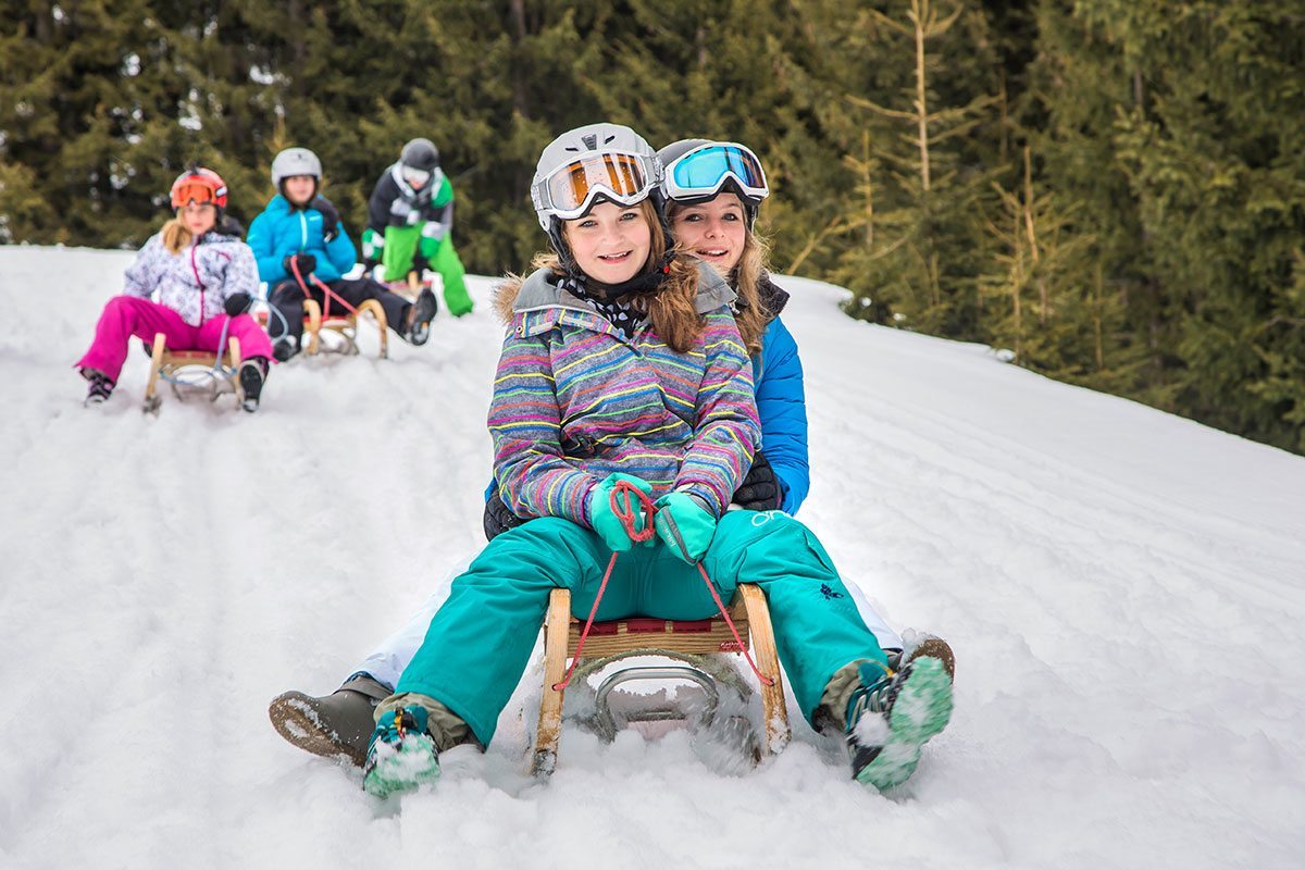 Rodeln in der Wintersportwoche im Salzburger Land